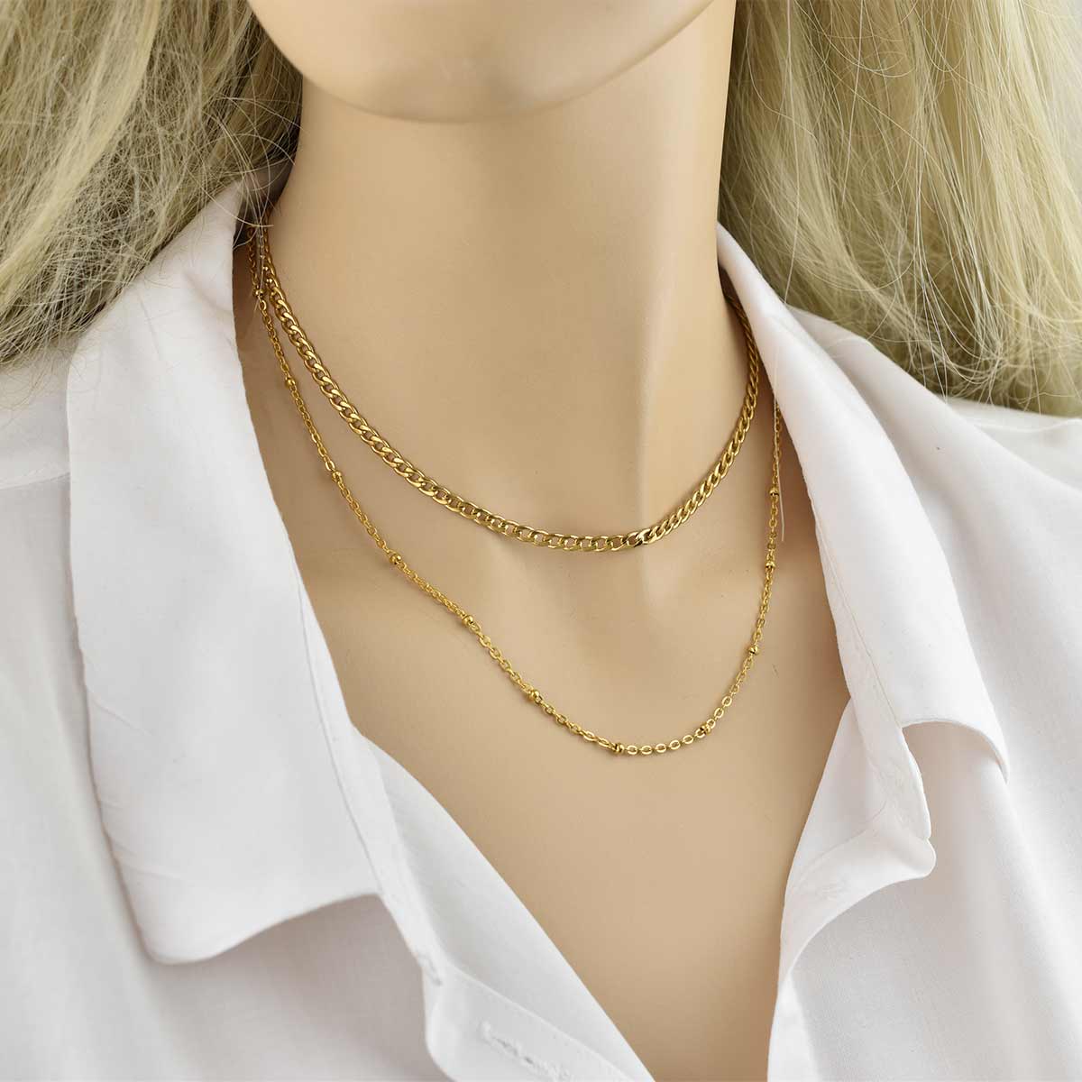 Jacob Chain Gold 4MM Αλυσίδα λαιμού από ανοξείδωτο ατσάλι 316L